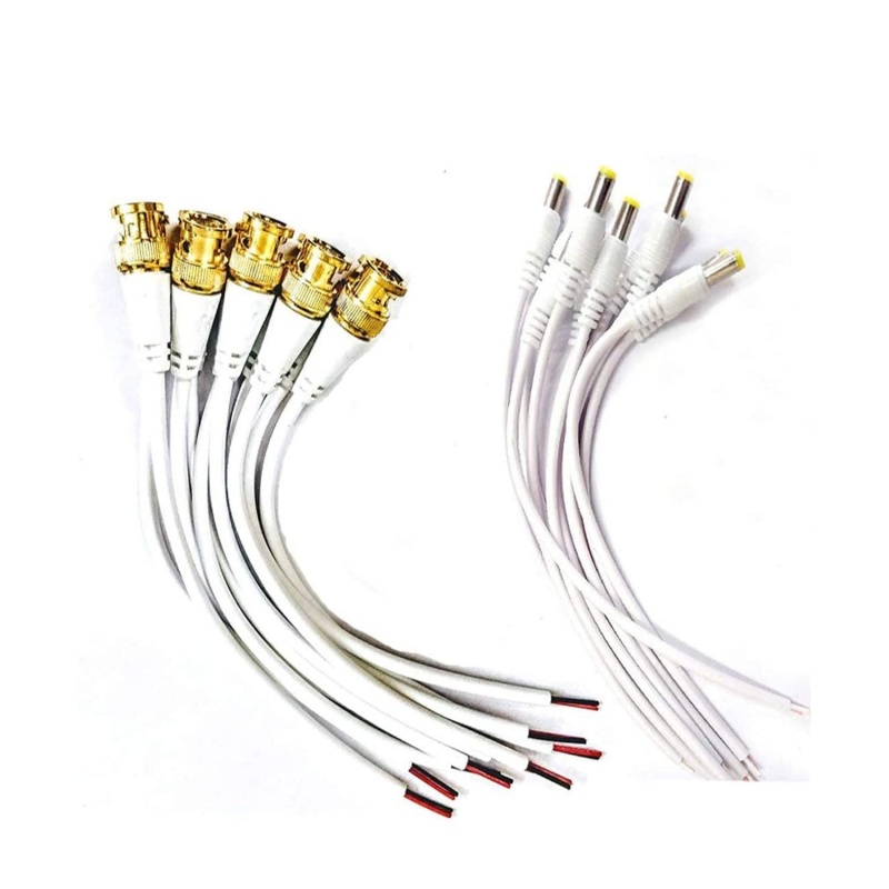 BNC Connector and DC Pin Connectors for CCTV Surveillance Camera