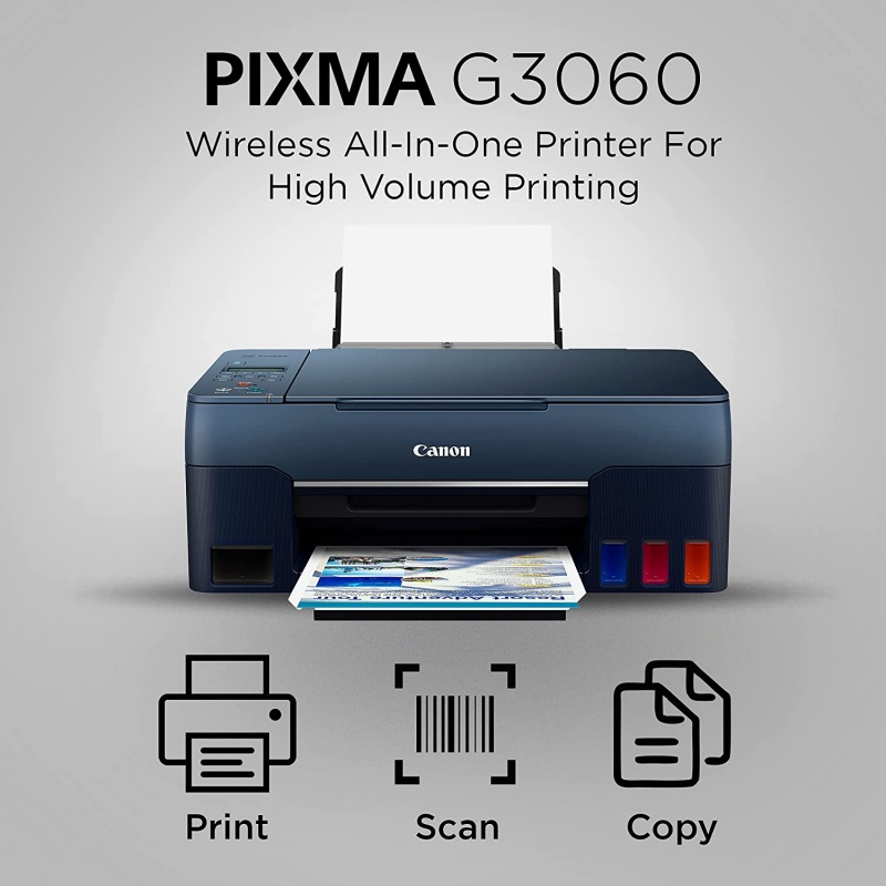 Canon PIXMA G3060 All-in-One High Speed Wi-Fi Ink Tank Colour Printer (Black) - Image 5