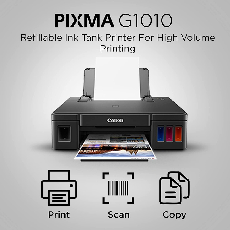 Canon Pixma G1010 Single Function Ink Tank Colour Printer - Image 4