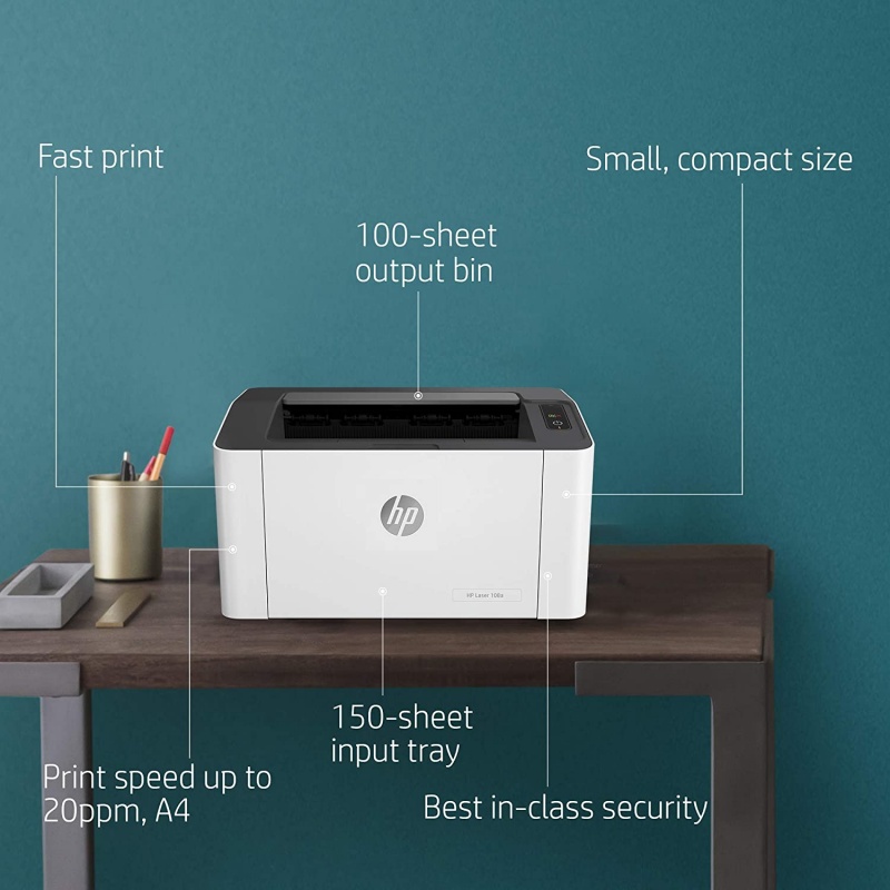 HP Laserjet 108A Monochrome Laser Printer with USB Connectivity, Compact Design, Fast Printing - Image 4