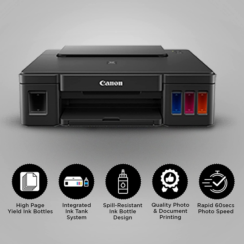 Canon Pixma G1010 Single Function Ink Tank Colour Printer - Image 3