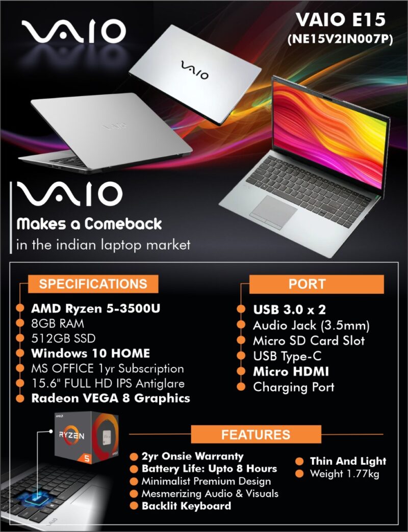 Sony Vaio E 15 Series Ryzen 5 - Image 2